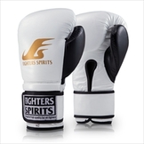 FIGHTERS SPIRITS ボクシンググローブ ストライカー 本革 ホワイト/ブラック [fs-gv-bx-striker-leather-whbk]